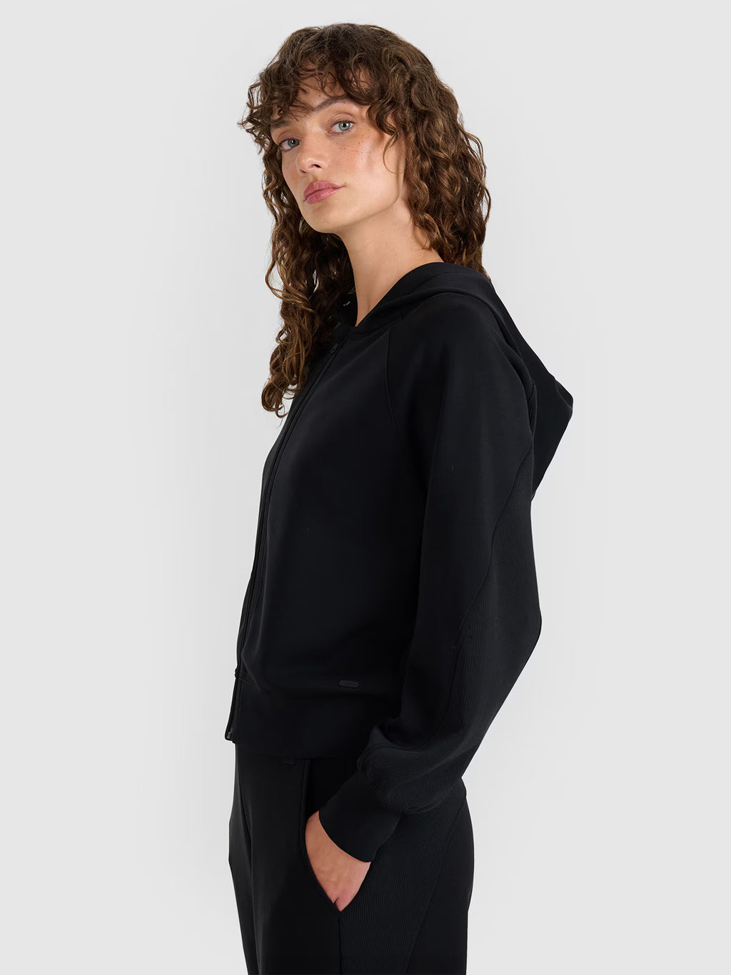 Bluza dresowa rozpinana z modalem damska