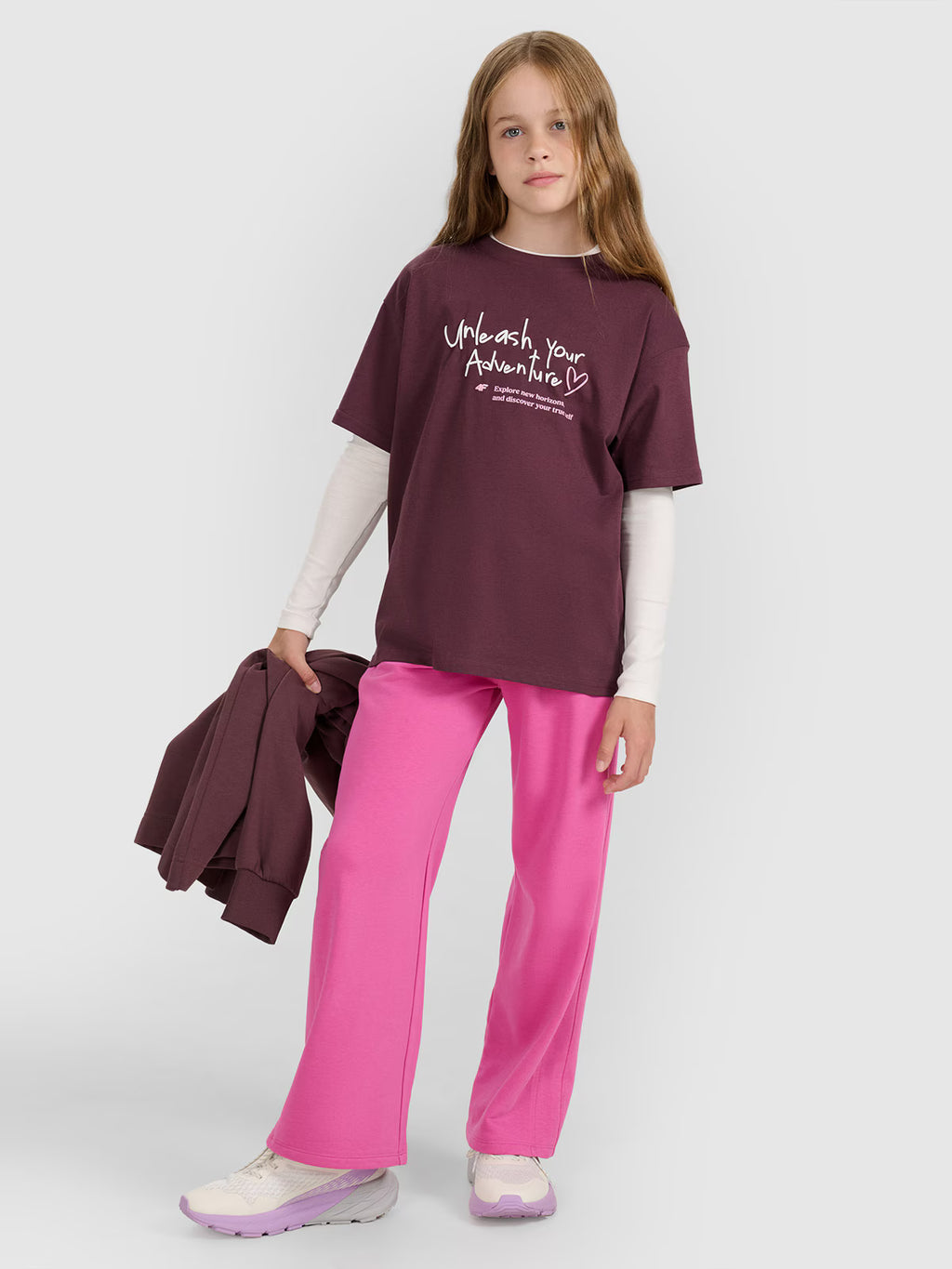 T-shirt regular z nadrukiem dziewczęcy
