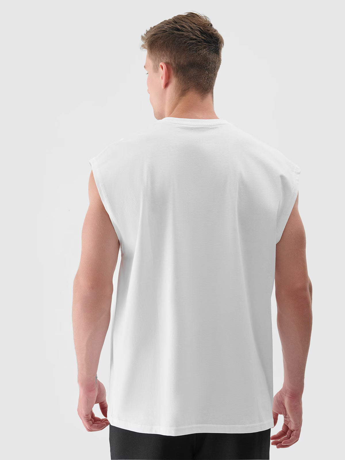 Tank top oversize z nadrukiem męski