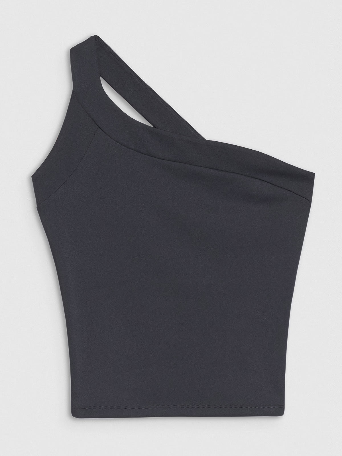 Crop-top slim z asymetrycznym ramiączkiem damski