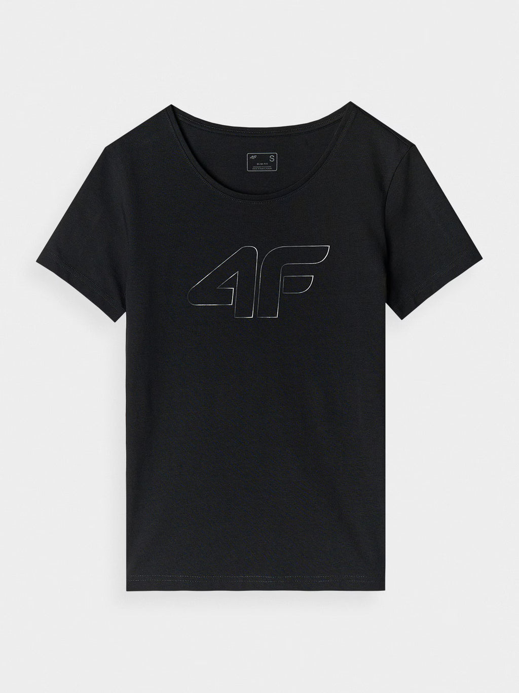 T-shirt slim z nadrukiem damski