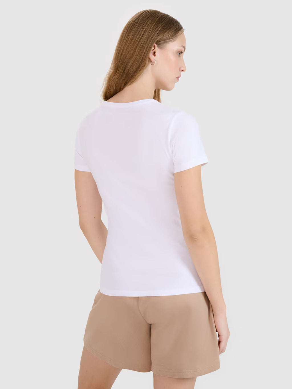 T-shirt slim gładki damski (2-pack)