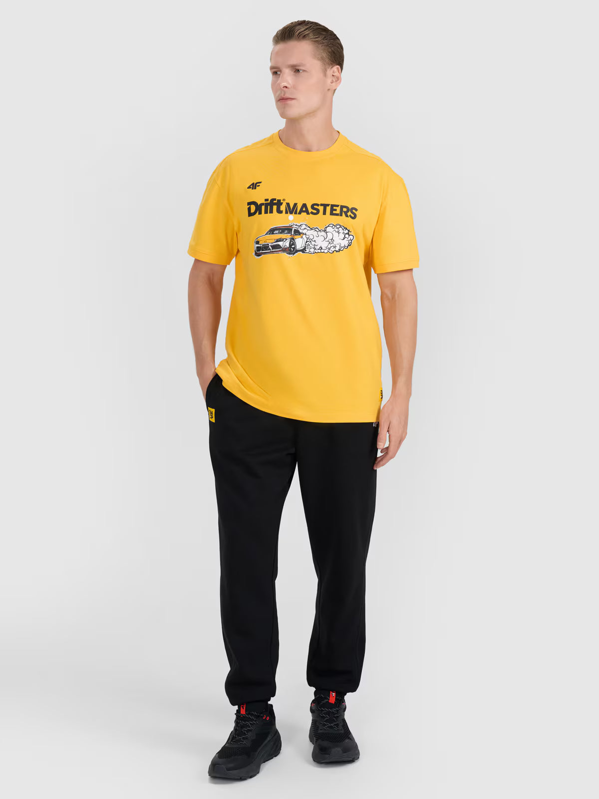 T-shirt regular z nadrukiem uniseks 4F x Drift Masters