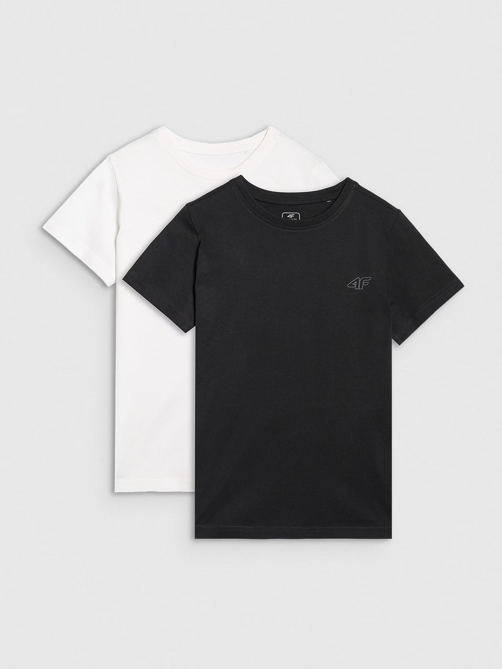 T-shirt regular gładki (2-pack) dziecięcy