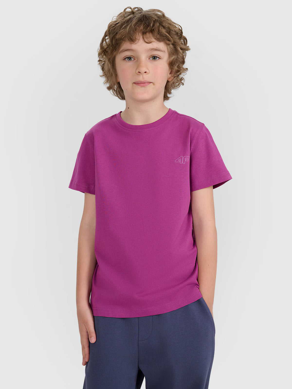 T-shirt regular gładki (2-pack) dziecięcy