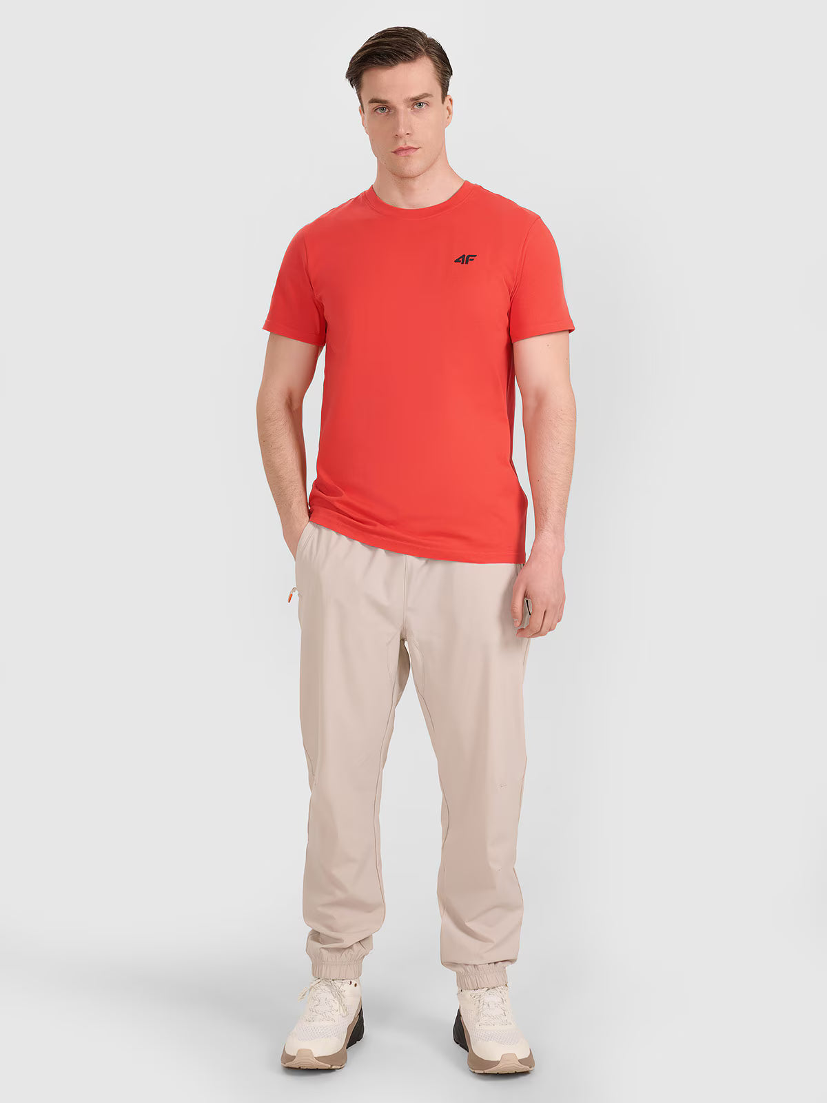 T-shirt regular gładki męski