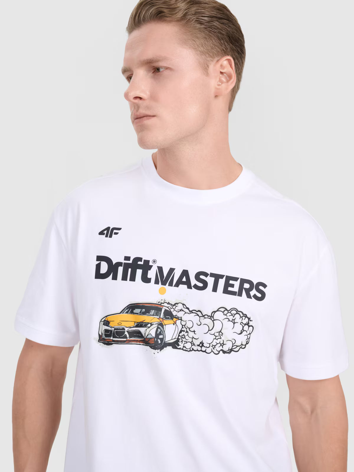 T-shirt regular z nadrukiem uniseks 4F x Drift Masters