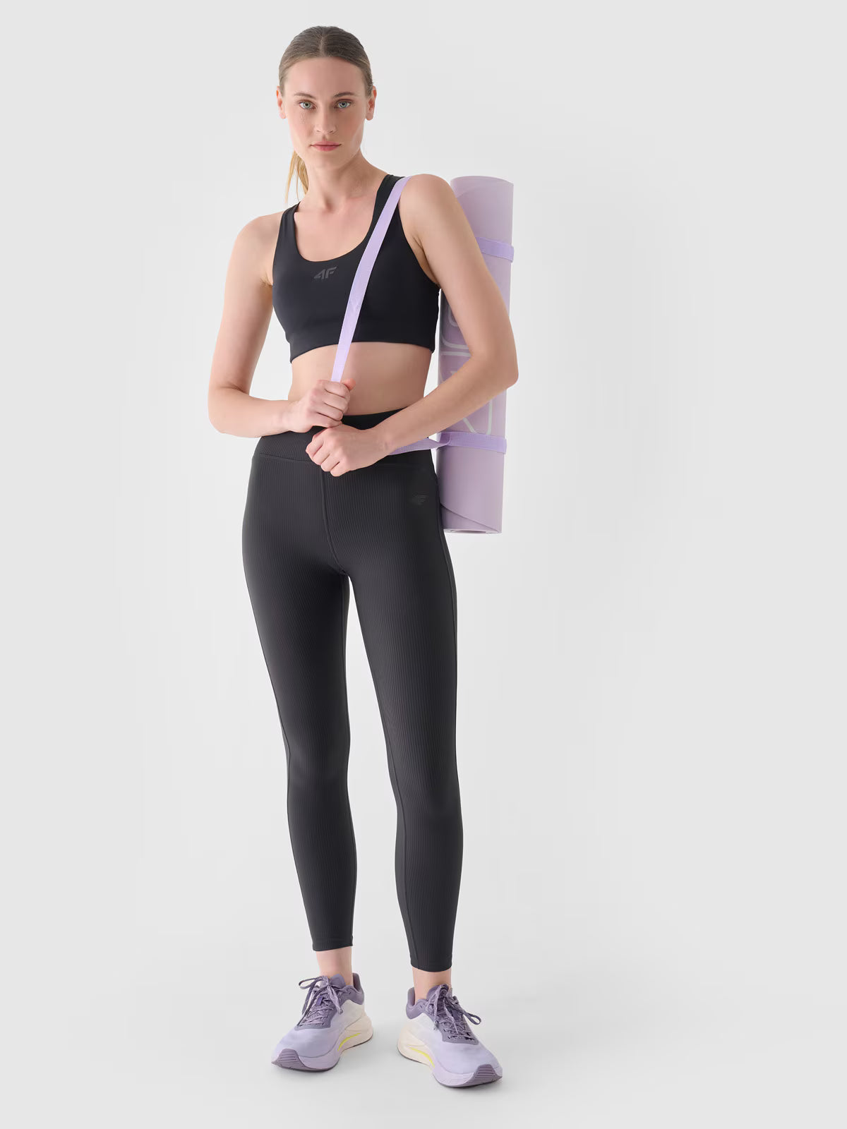 Legginsy treningowe z wysokim stanem damskie