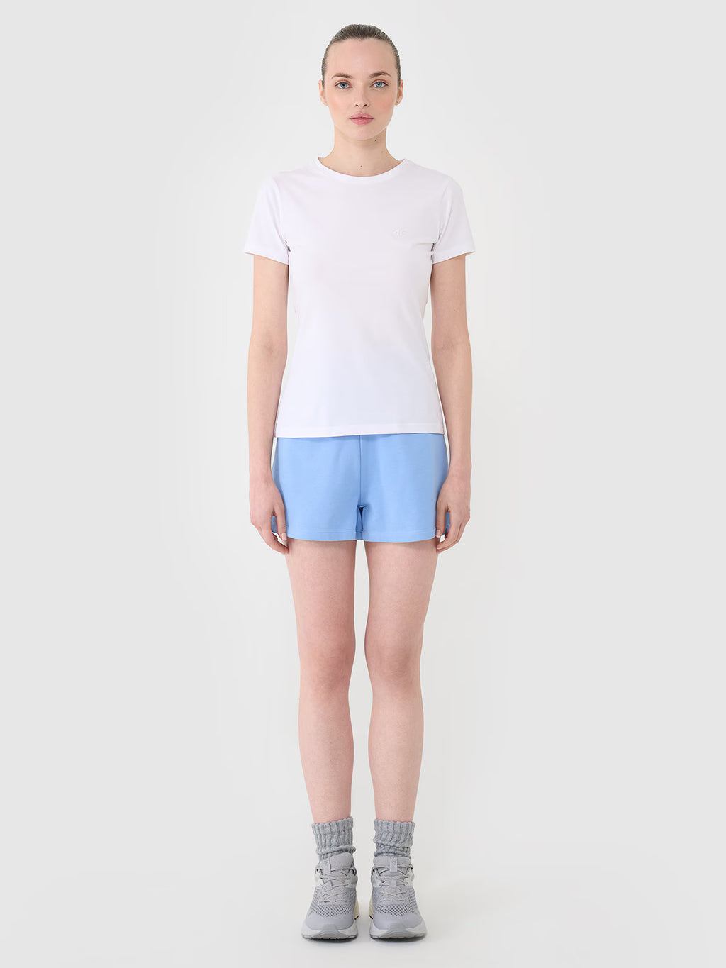 T-shirt slim gładki damski