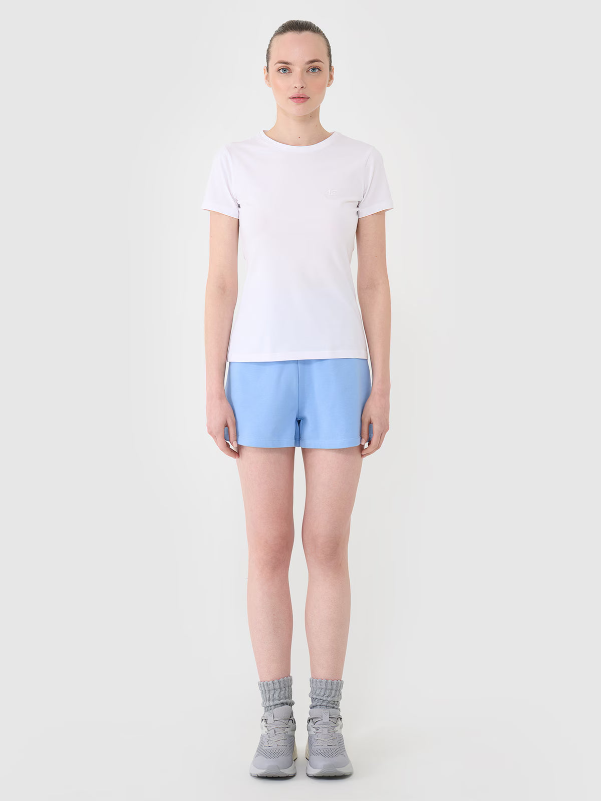 T-shirt slim gładki damski