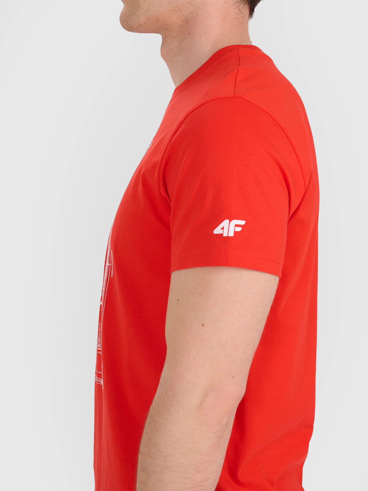 T-shirt regular z nadrukiem siatkarskim męski