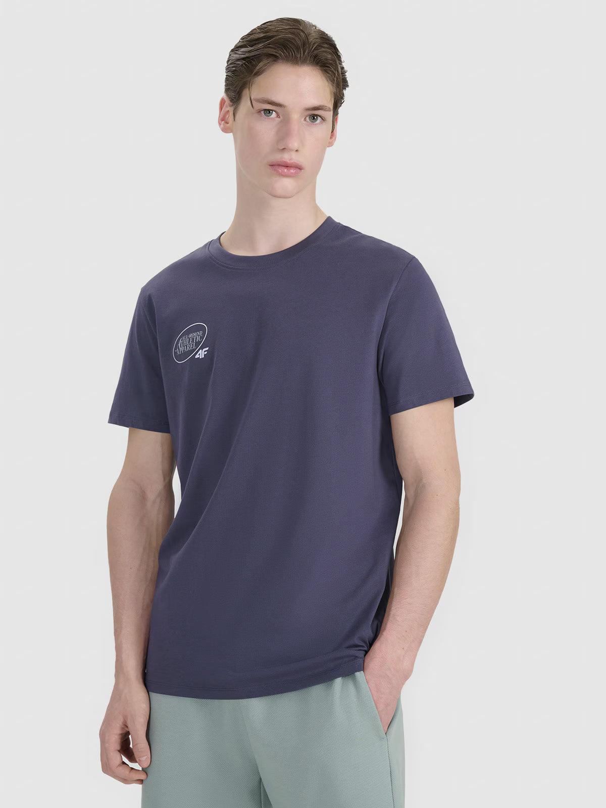 T-shirt regular z nadrukiem męski