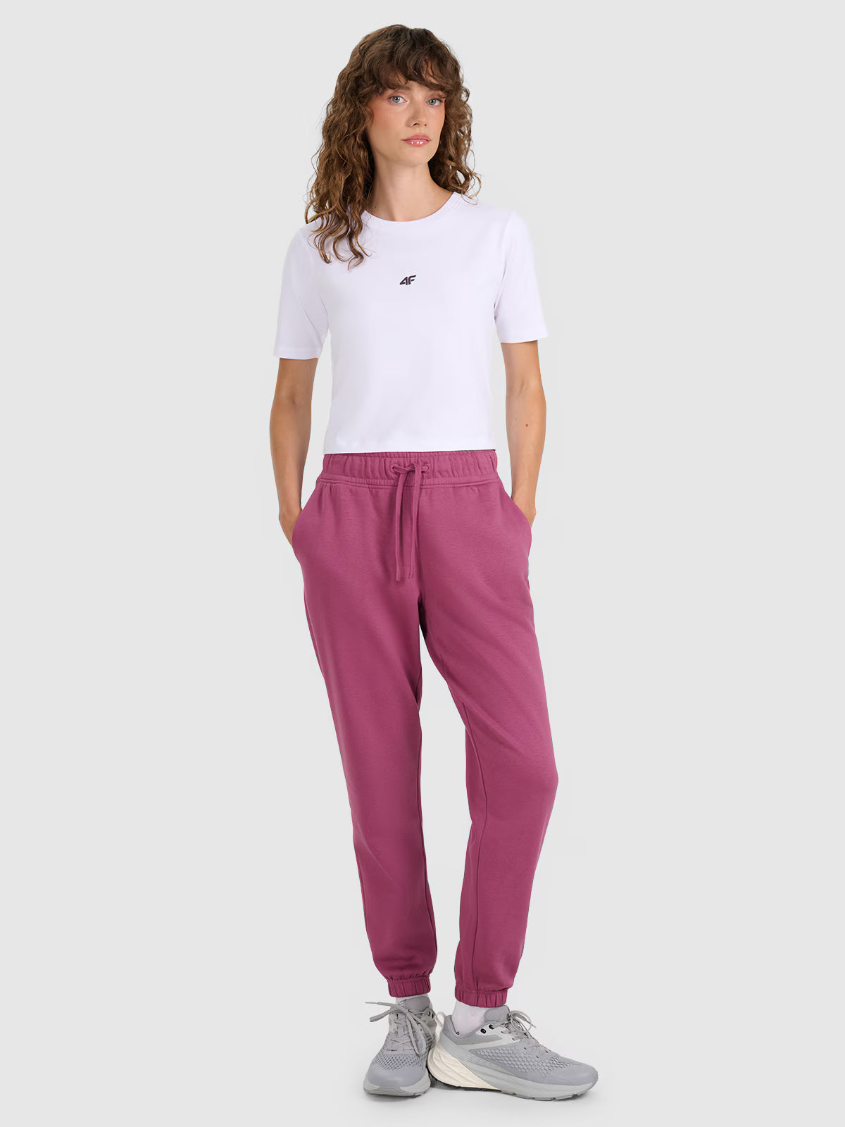 Crop-top slim gładki damski