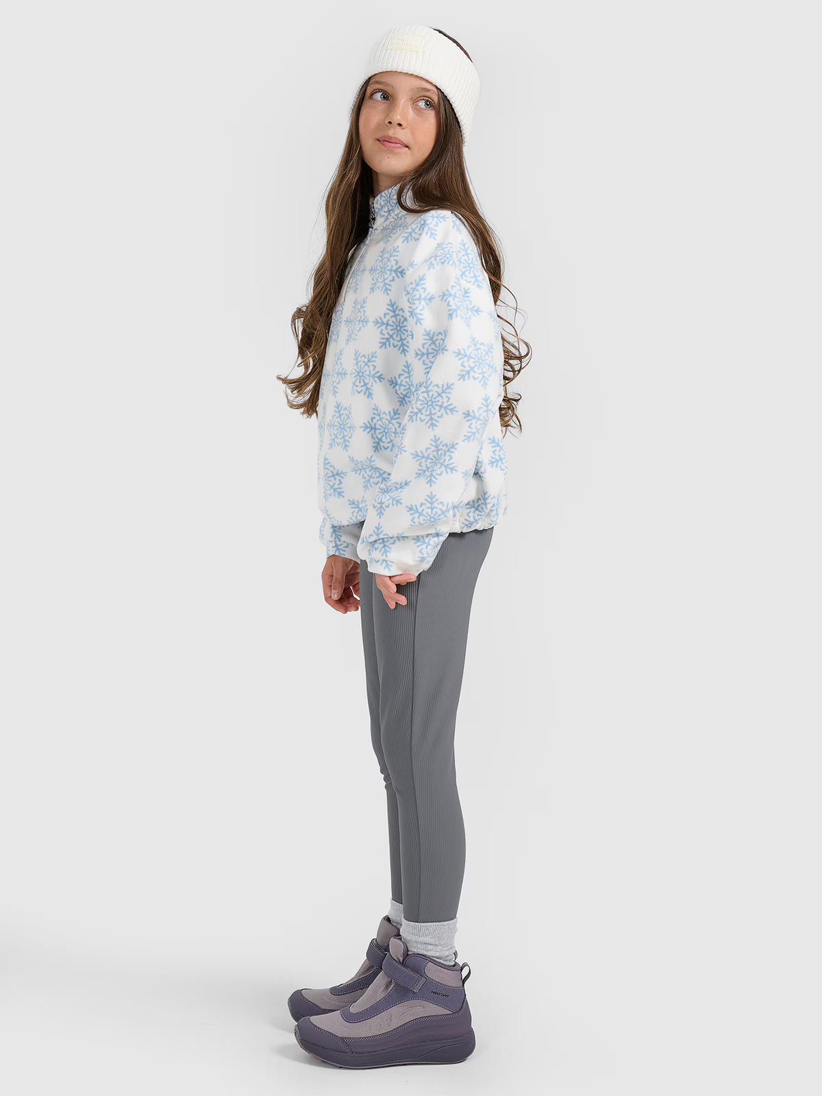 Legginsy z prążkowanej dzianiny dziewczęce