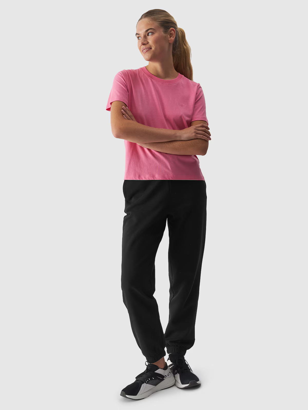 T-shirt regular gładki damski