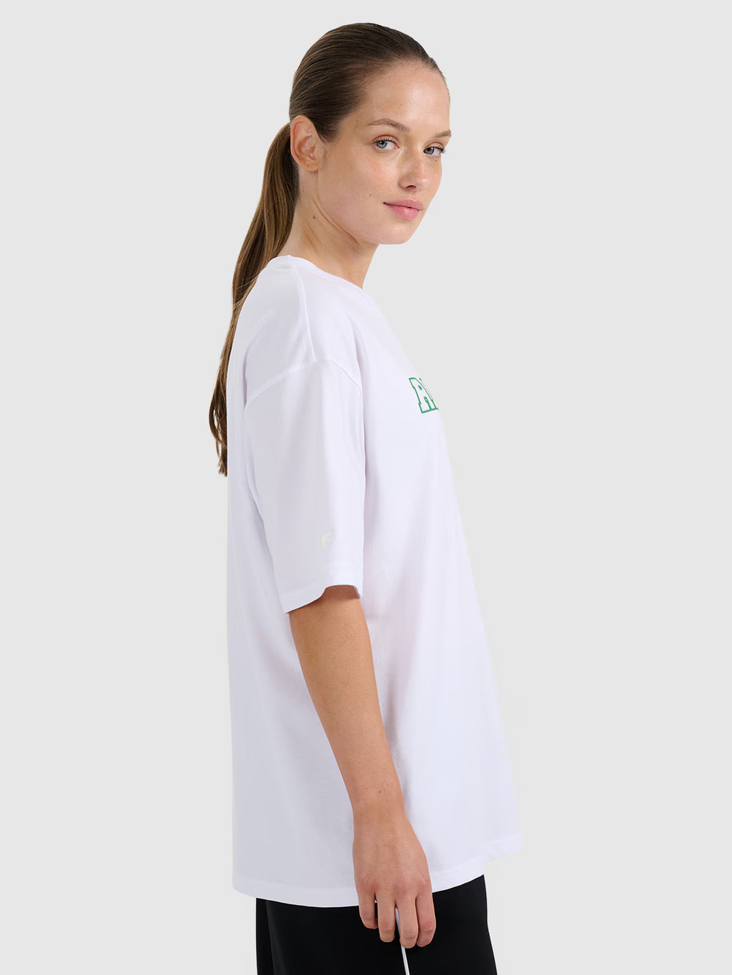 T-shirt oversize z nadrukiem damski