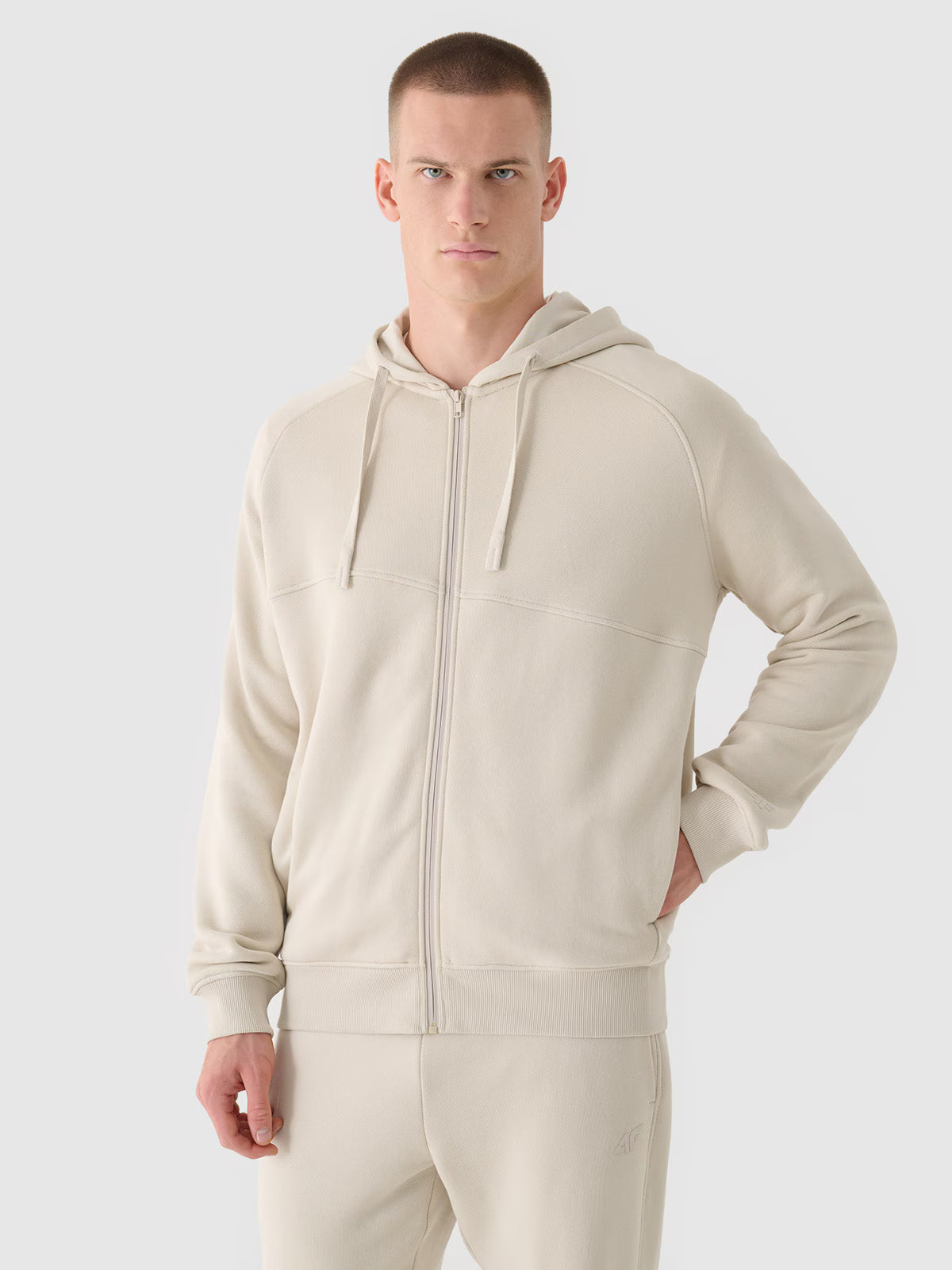 Bluza dresowa rozpinana z kapturem męska