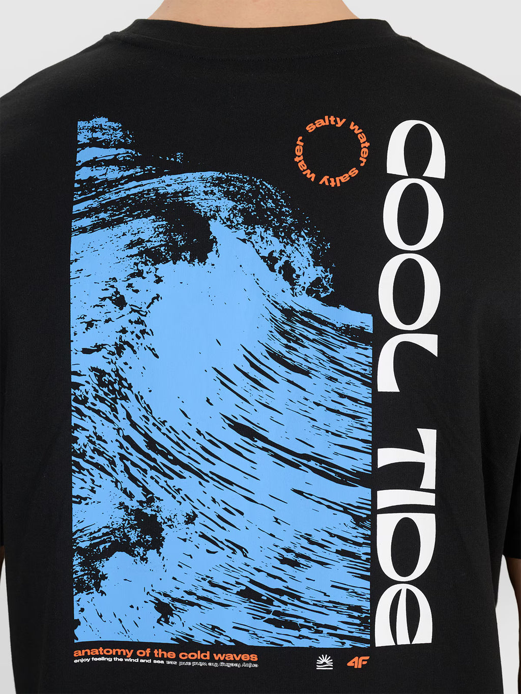 T-shirt oversize z nadrukiem męski