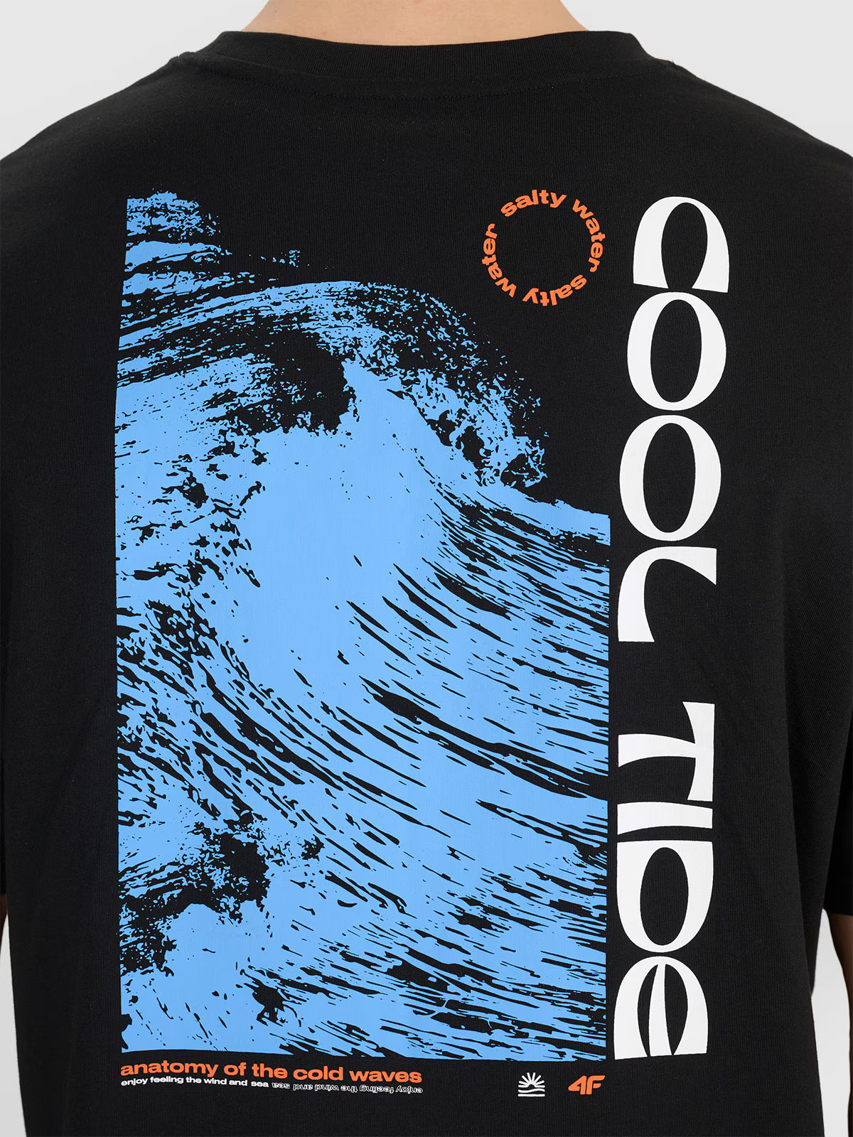 T-shirt oversize z nadrukiem męski