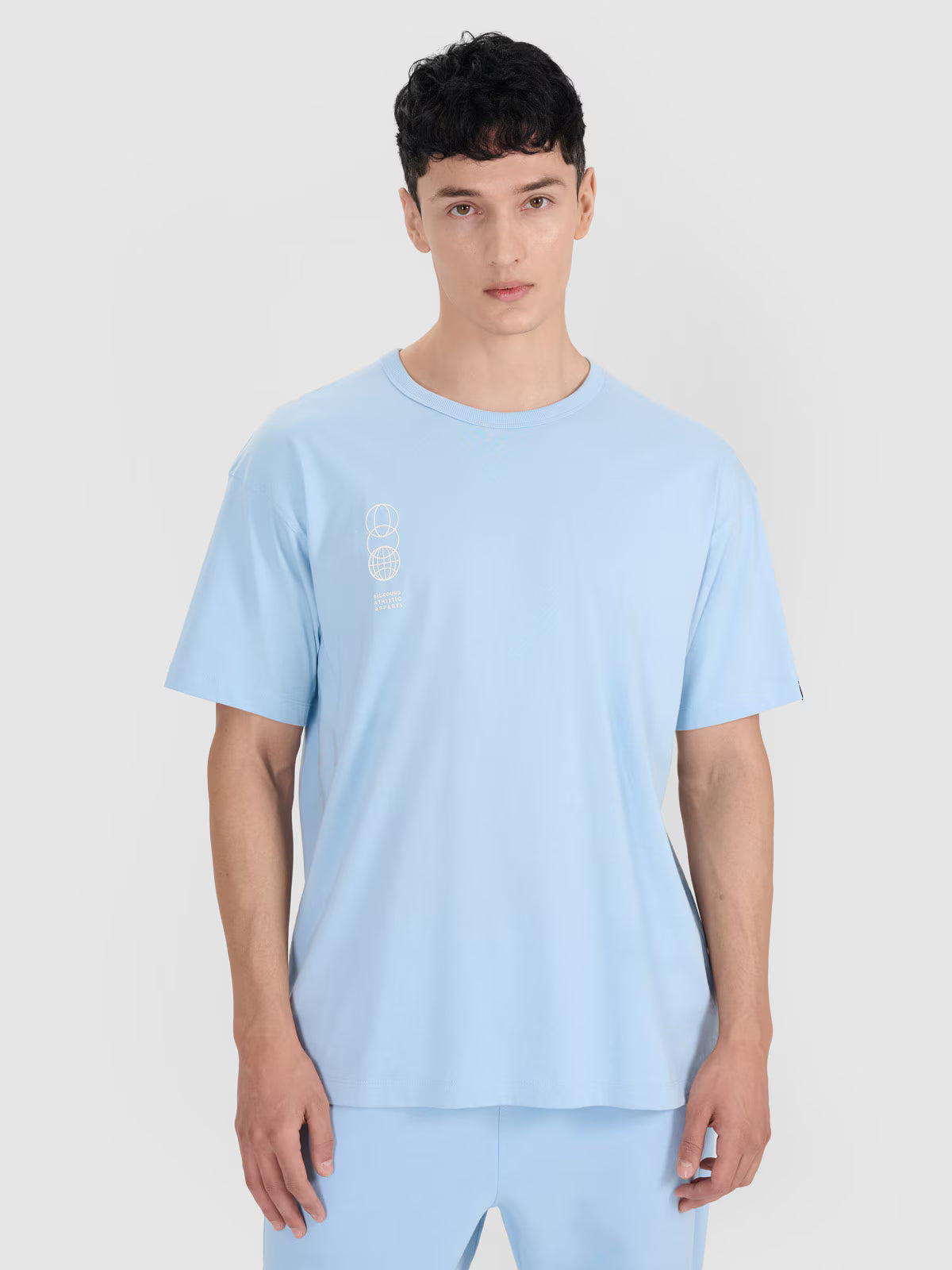 T-shirt oversize z nadrukiem męski