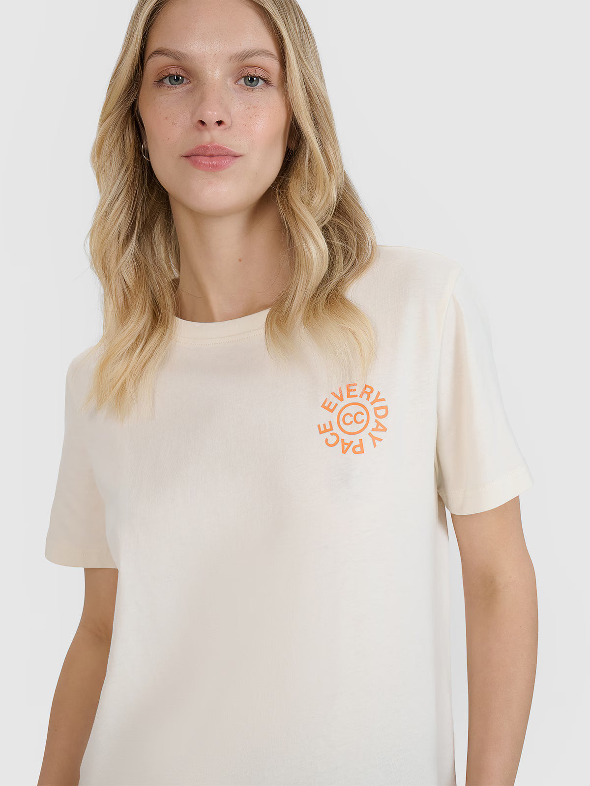 T-shirt oversize z nadrukiem damski