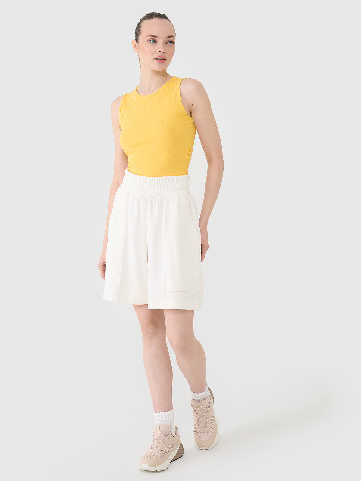 Crop top dzianinowy damski