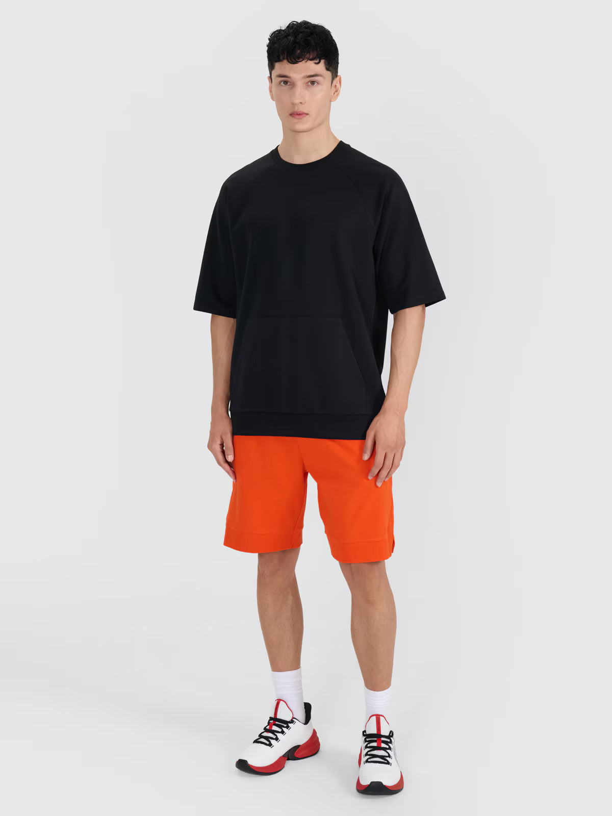 Bluza dresowa z krótkim rękawem bez kaptura męska