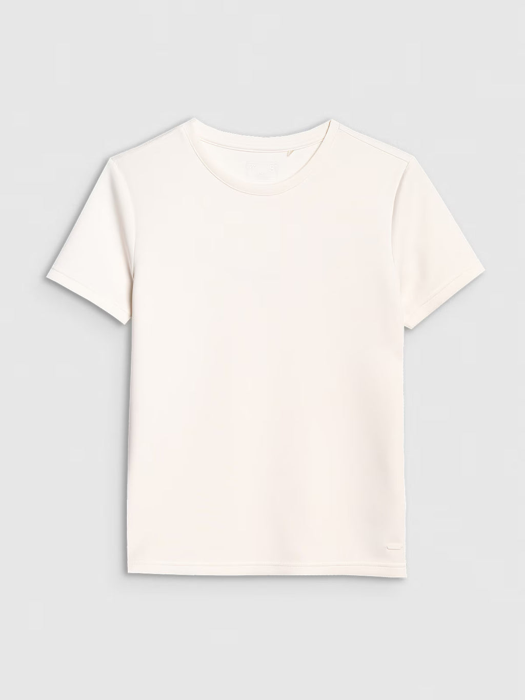 T-shirt z prążkowanej dzianiny z modalem damski