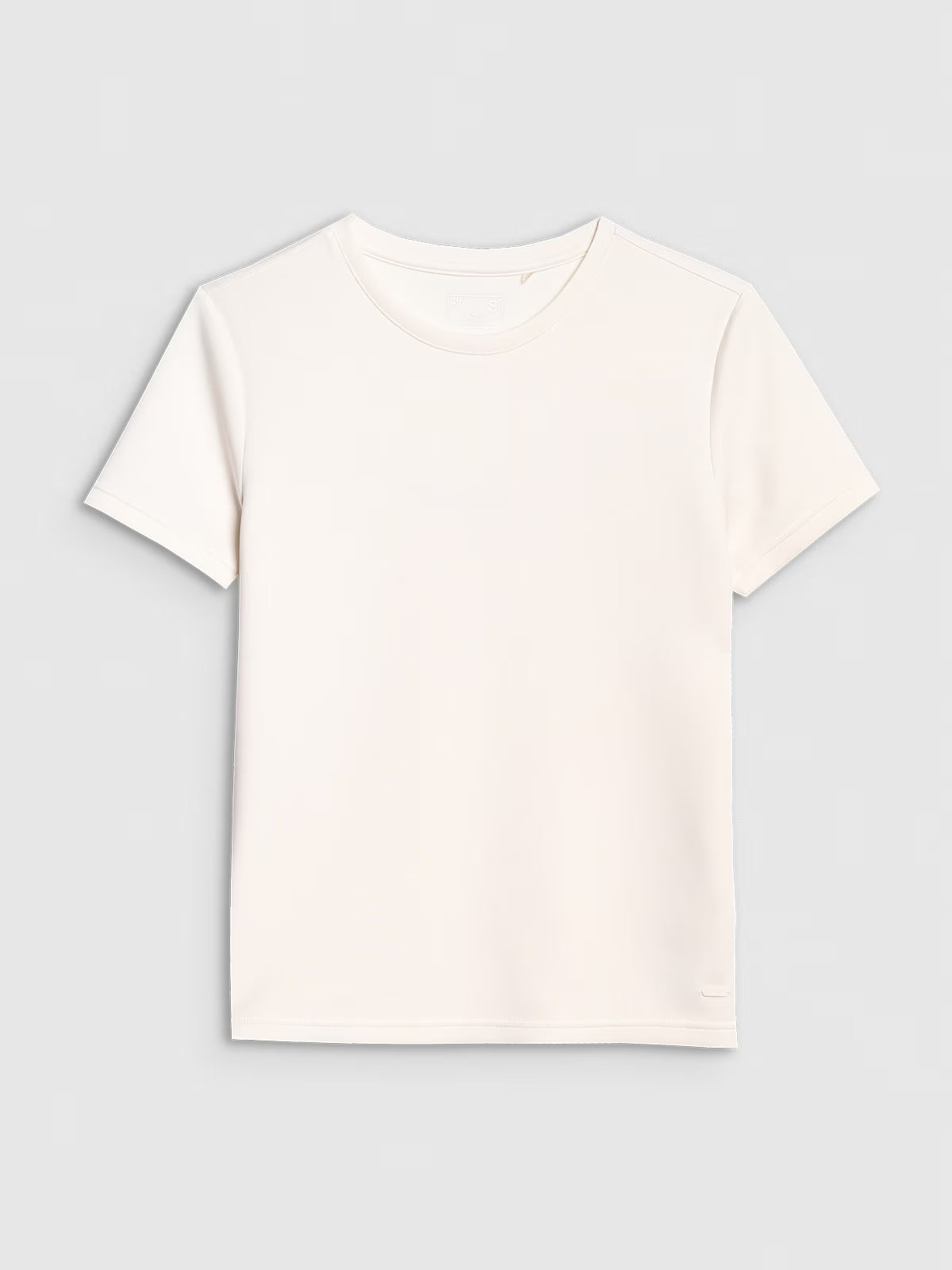 T-shirt z prążkowanej dzianiny z modalem damski