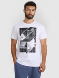 T-shirt regular z nadrukiem męski
