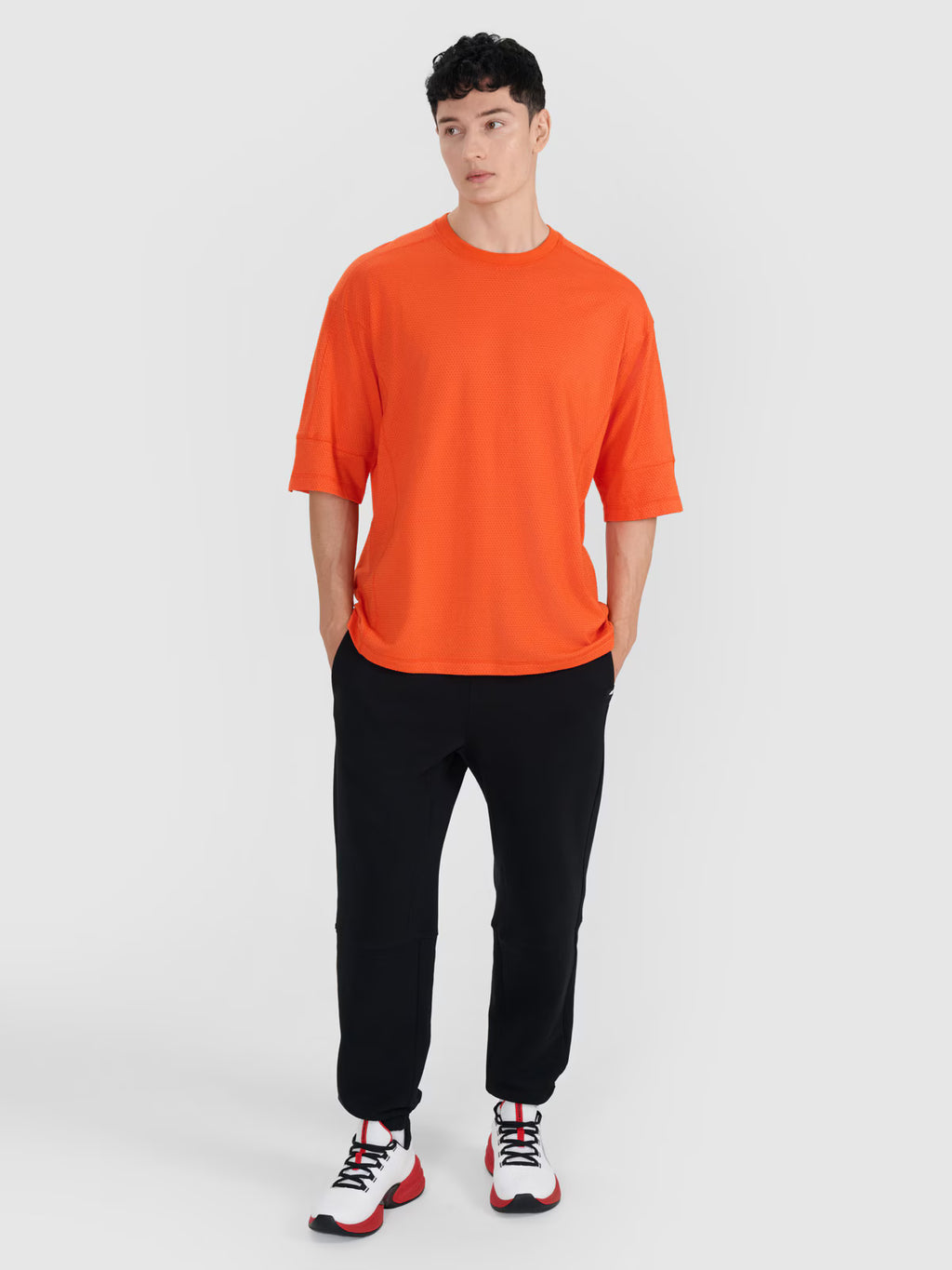 T-shirt oversize gładki męski