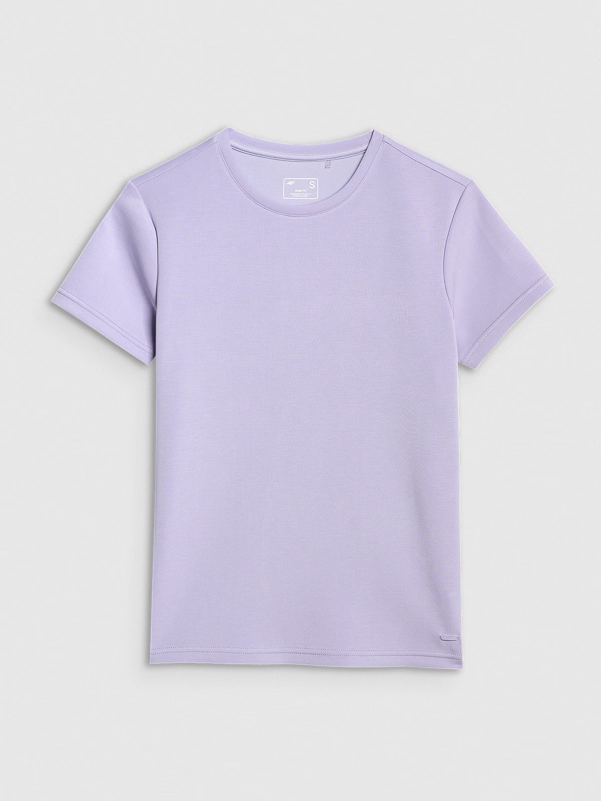 T-shirt z prążkowanej dzianiny z modalem damski