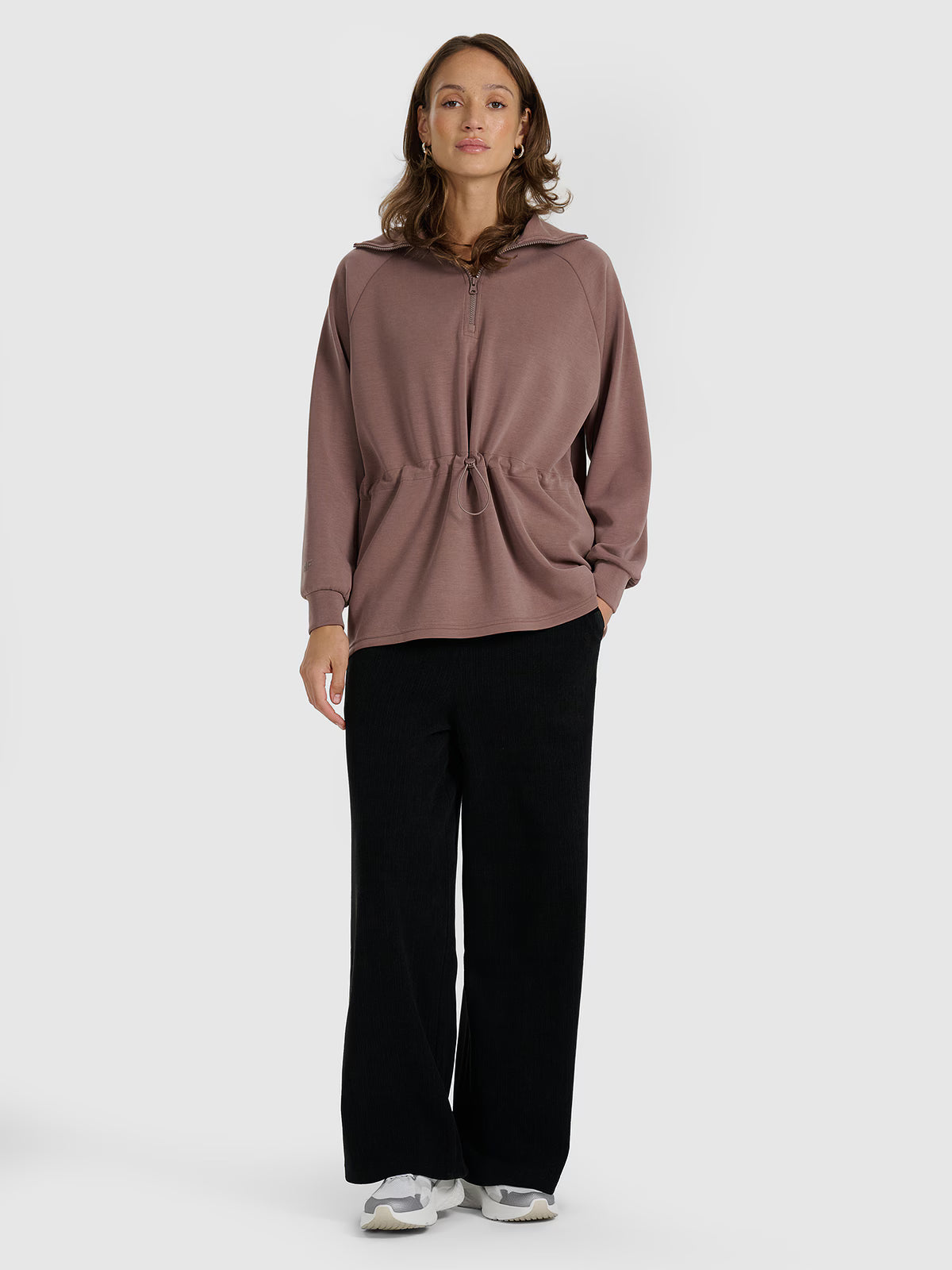 Bluza dresowa nierozpinana z modalem damska