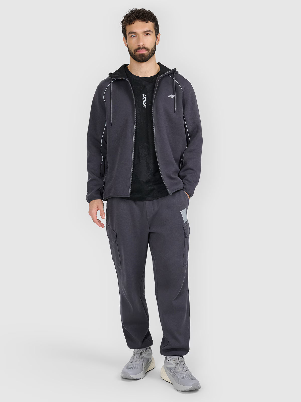 Bluza dresowa regular z kapturem męska