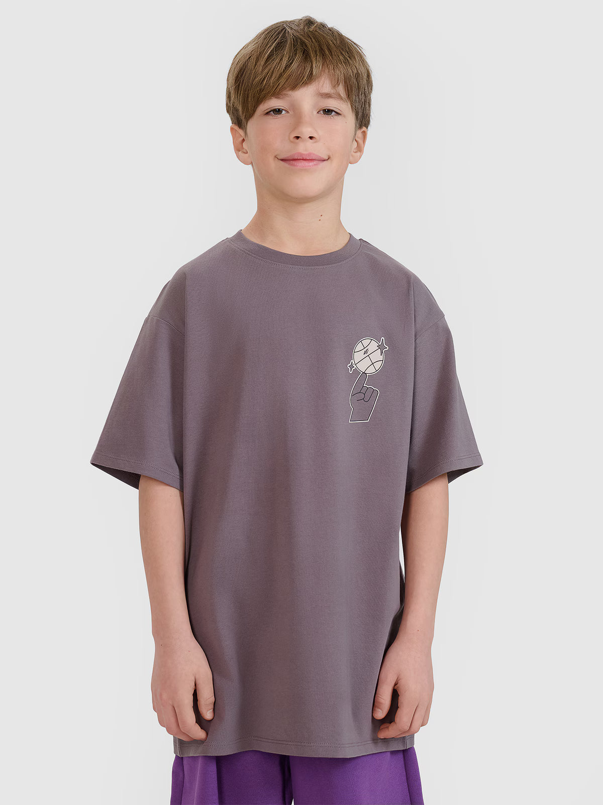 T-shirt oversize z nadrukiem chłopięcy