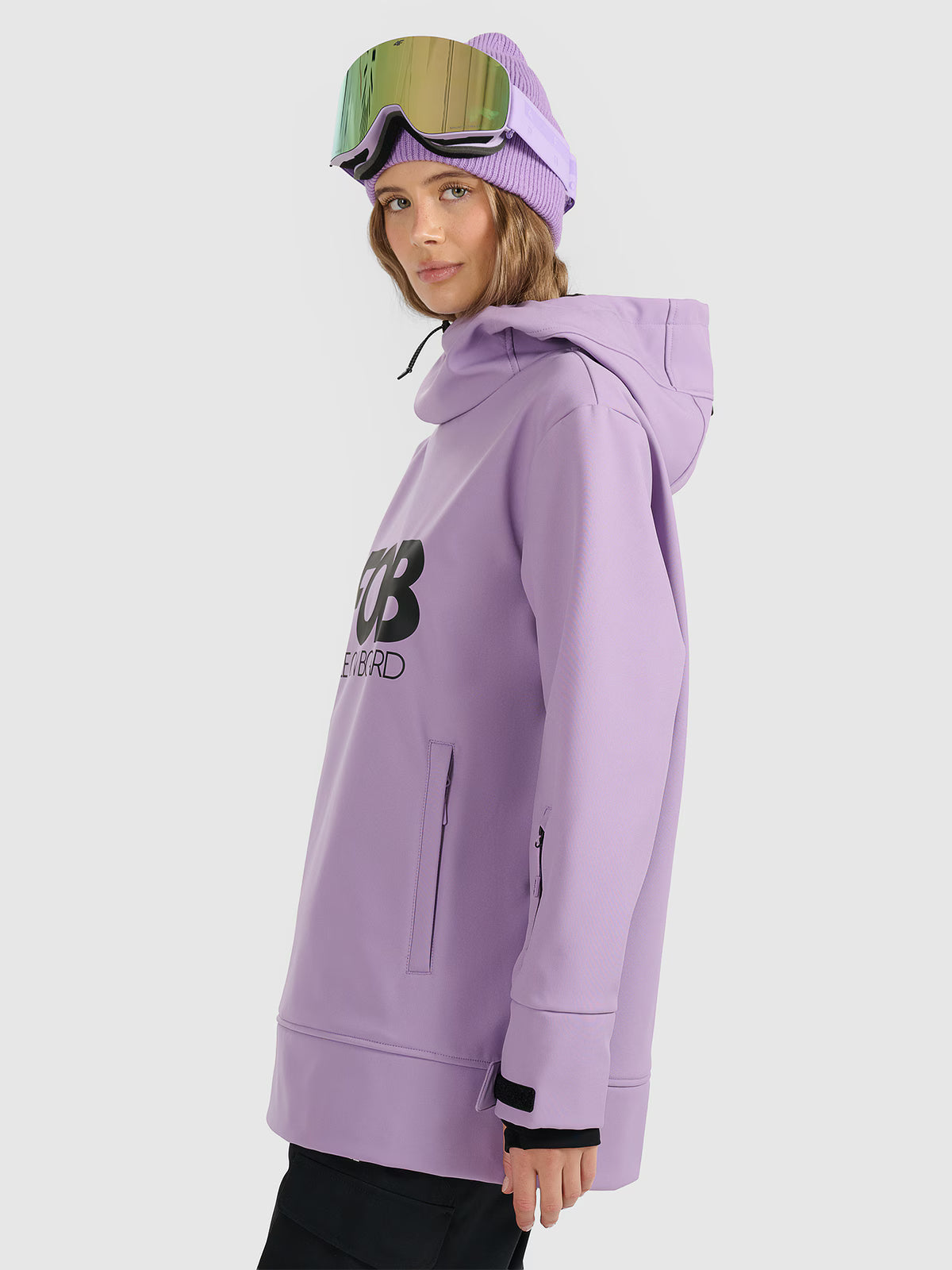 Kurtka snowboardowa z softshellu membrana 5000 damska