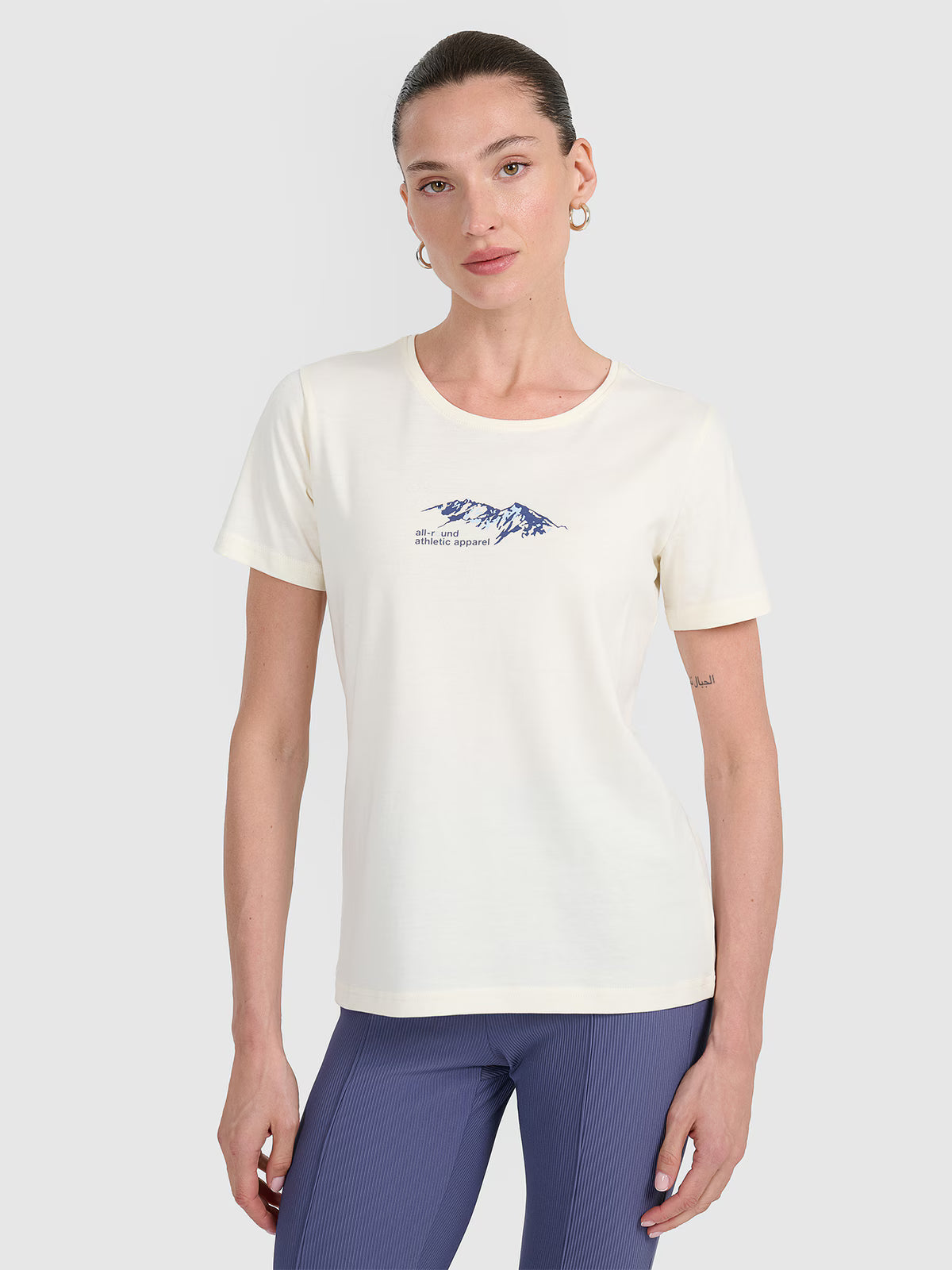 T-shirt regular z nadrukiem damski