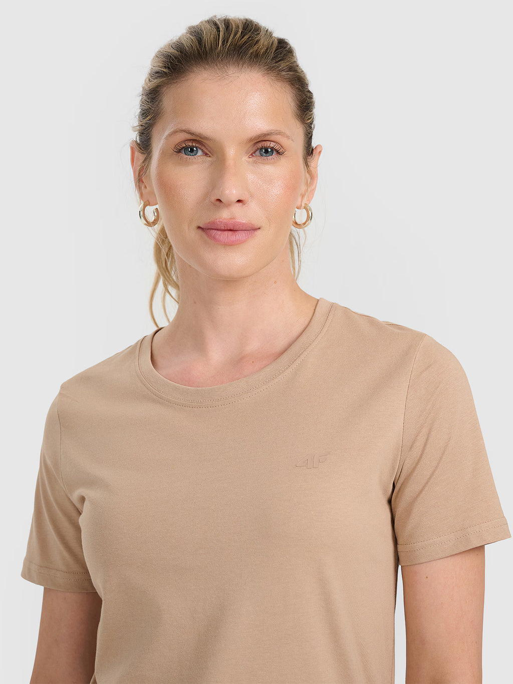 T-shirt regular gładki damski