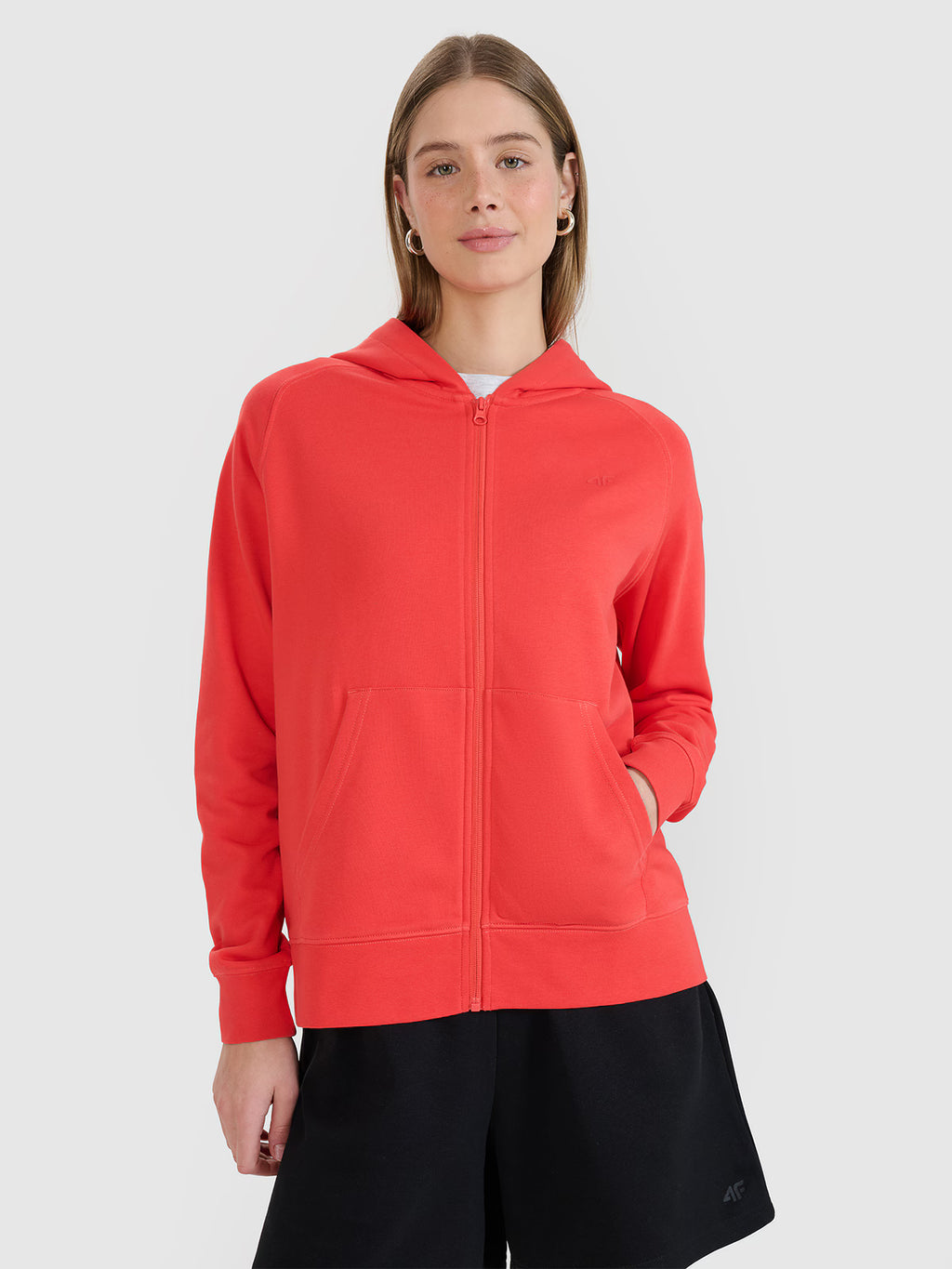 Bluza dresowa rozpinana z kapturem damska