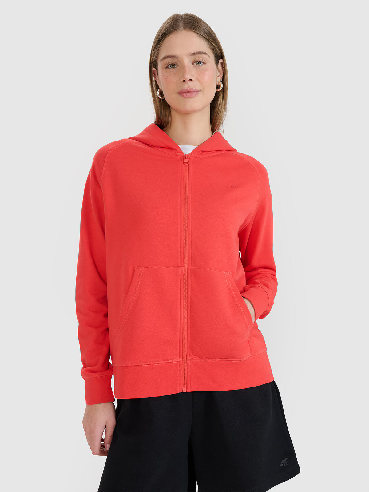 Bluza dresowa rozpinana z kapturem damska