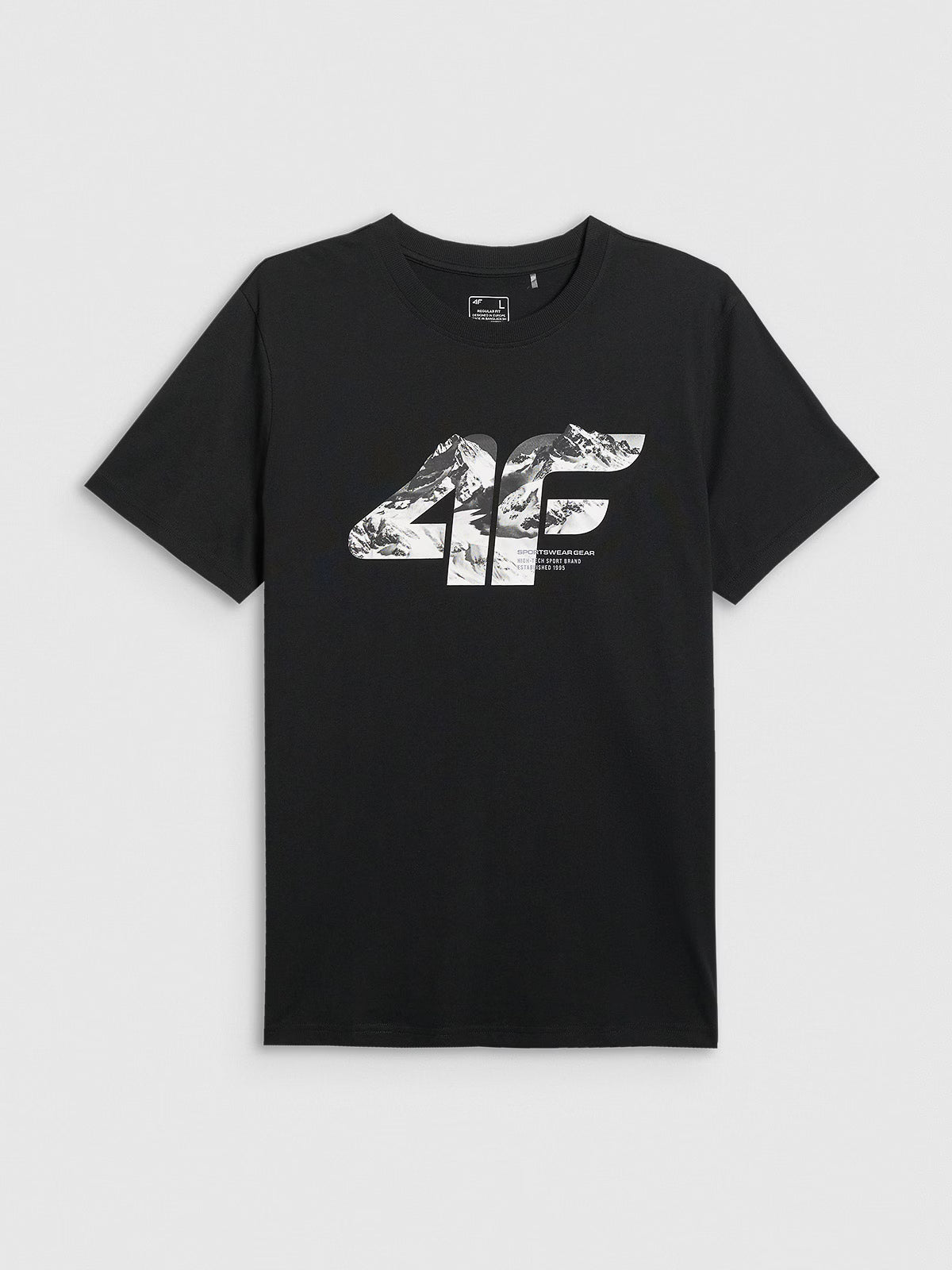 T-shirt regular z nadrukiem męski