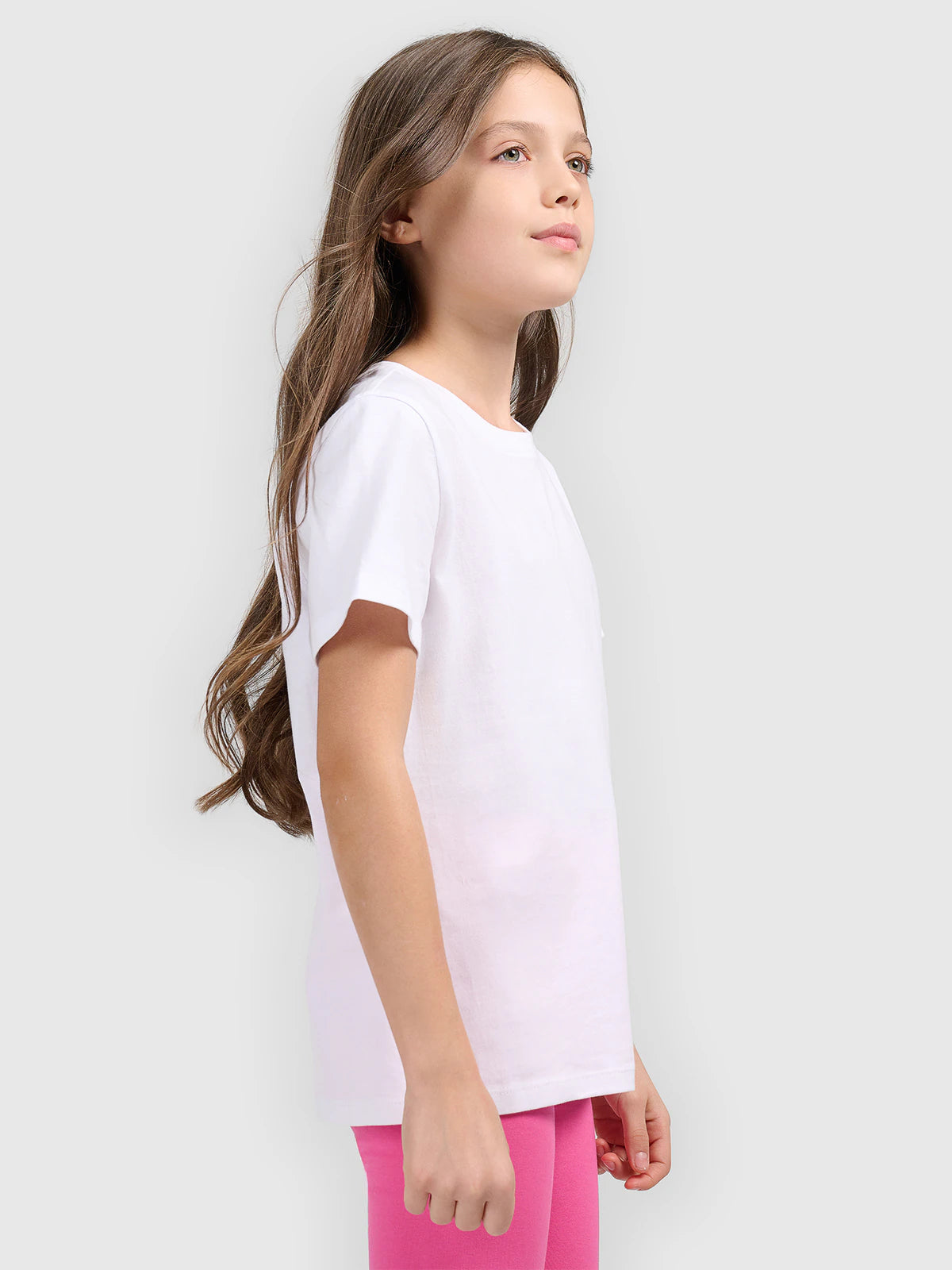 T-shirt gładki dziewczęcy