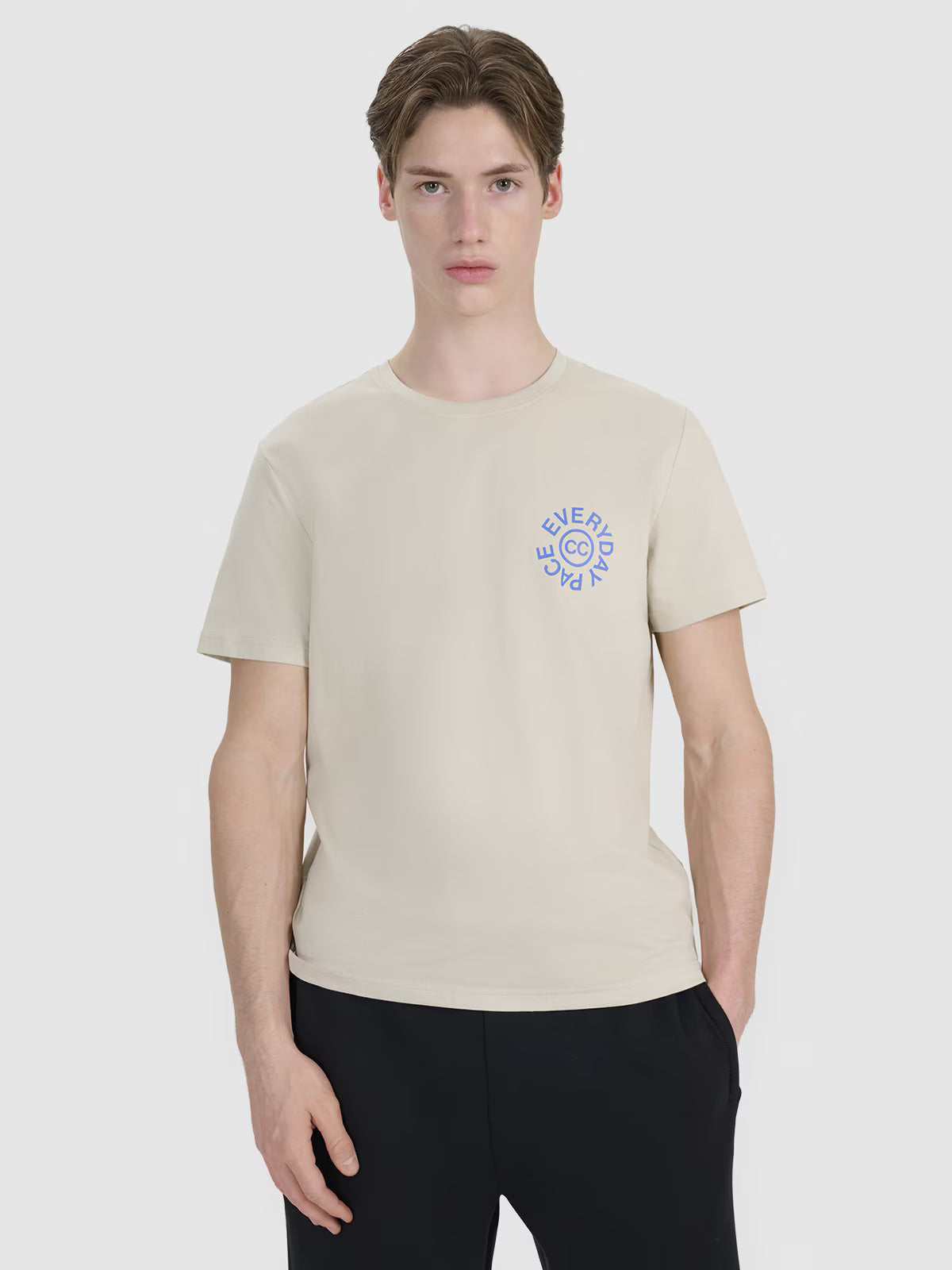 T-shirt regular z nadrukiem męski
