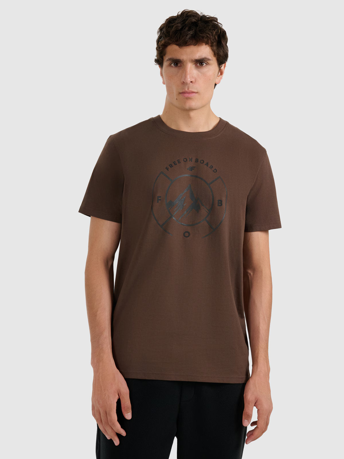 T-shirt regular z nadrukiem męski