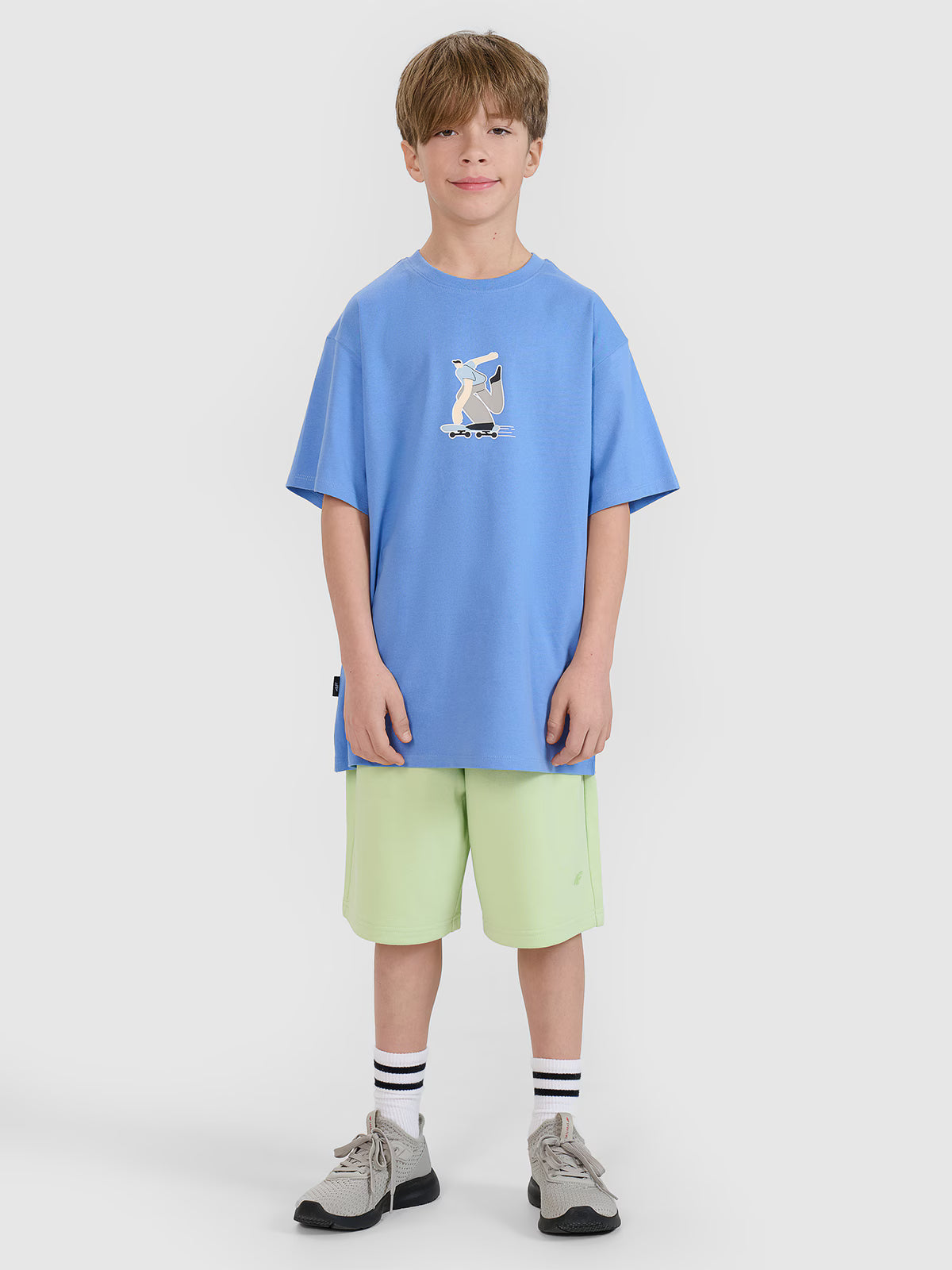T-shirt oversize z nadrukiem chłopięcy