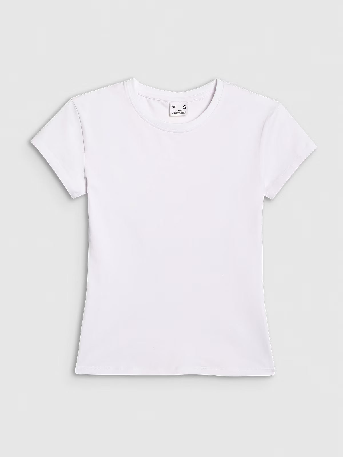 T-shirt slim gładki damski