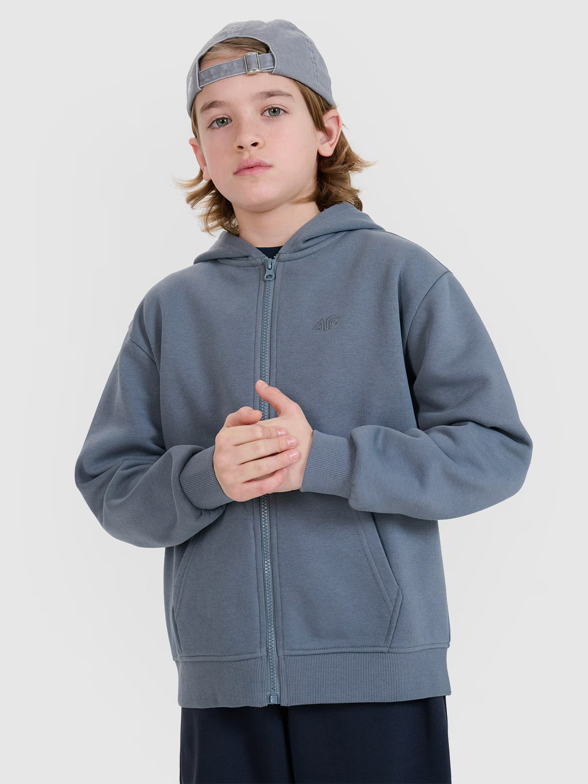 Bluza dresowa rozpinana z kapturem chłopięca