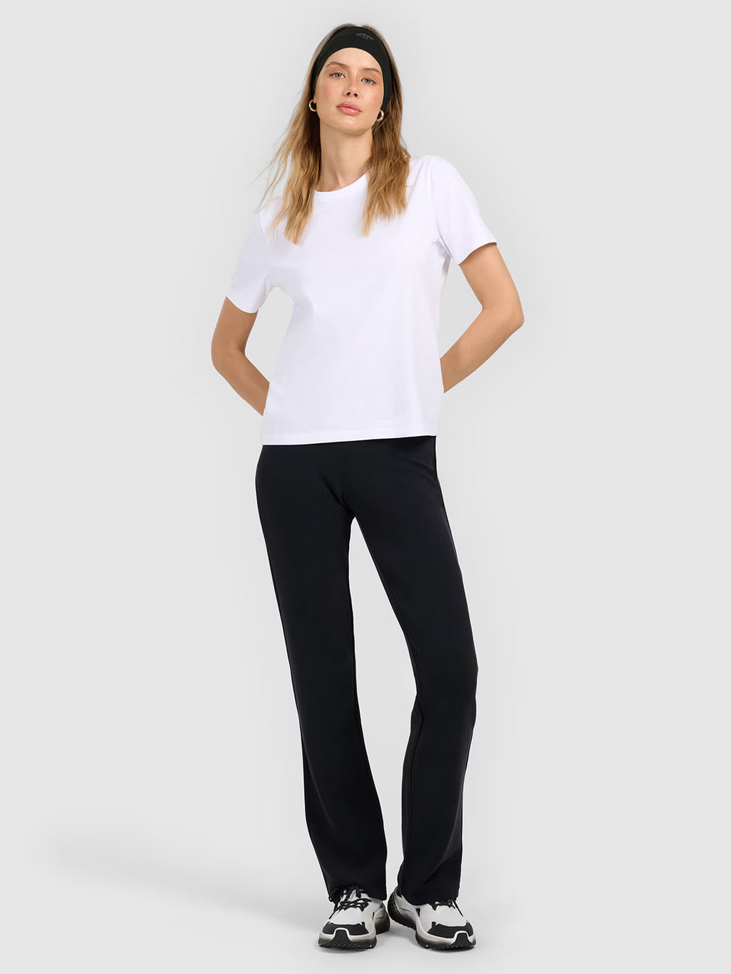 T-shirt regular gładki damski