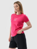 T-shirt slim z nadrukiem damski