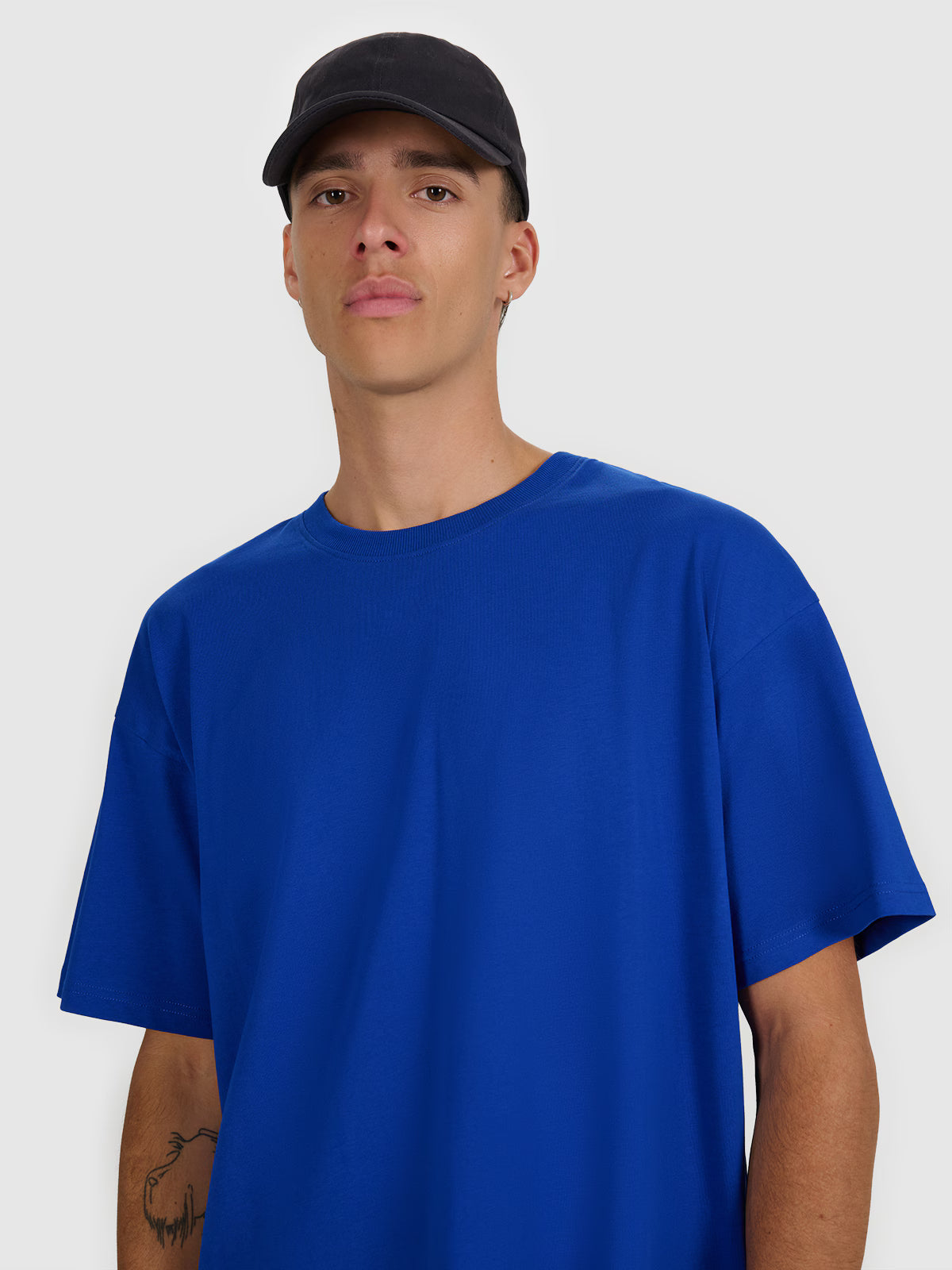T-shirt oversize z nadrukiem męski